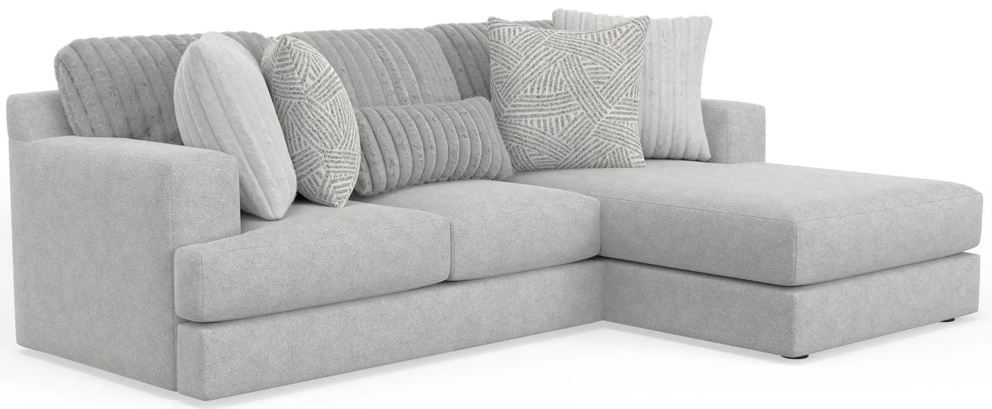 Logan - Upholstered Sectional With Comfort Coil Seating And Accent Pillows Included by Unique Piece Furniture