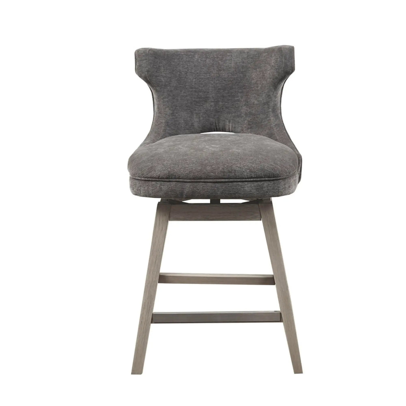 360 Degree Swivel Counter Stool With Silver Detailing by HouseOfZazla