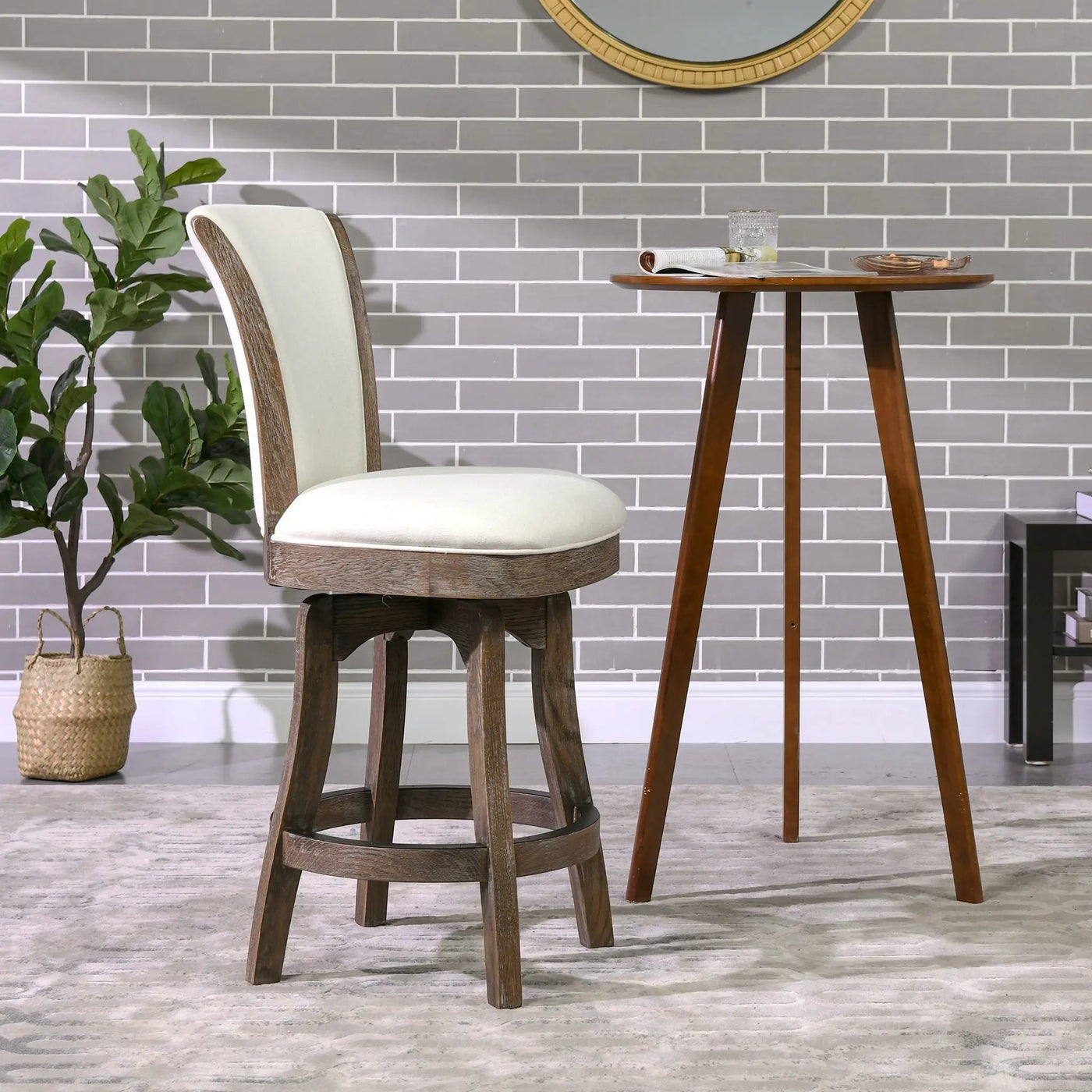 Henry - Armless Swivel Counter Height Bar Stool by HouseOfZazla
