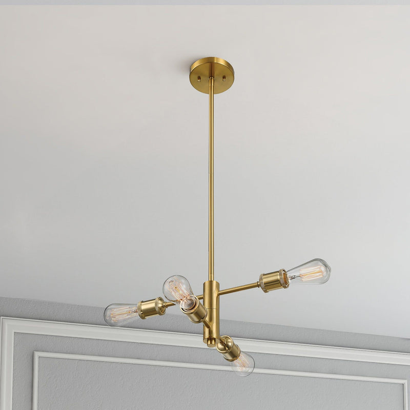 Trellis - 4 Lights Modern Gold Chandelier, photo 3 of 9