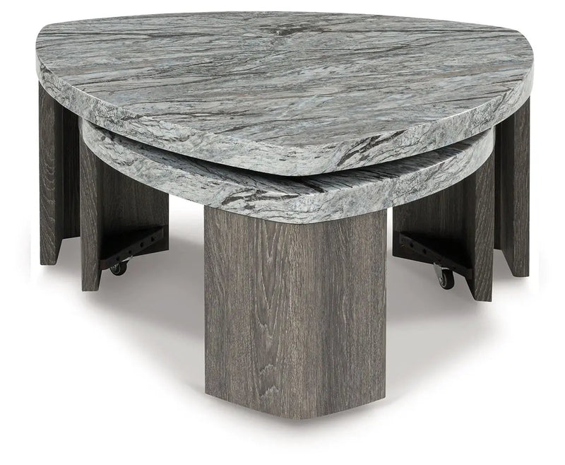 Surmour - Stacked Cocktail Table - Gray / Brown by Unique Piece Furniture