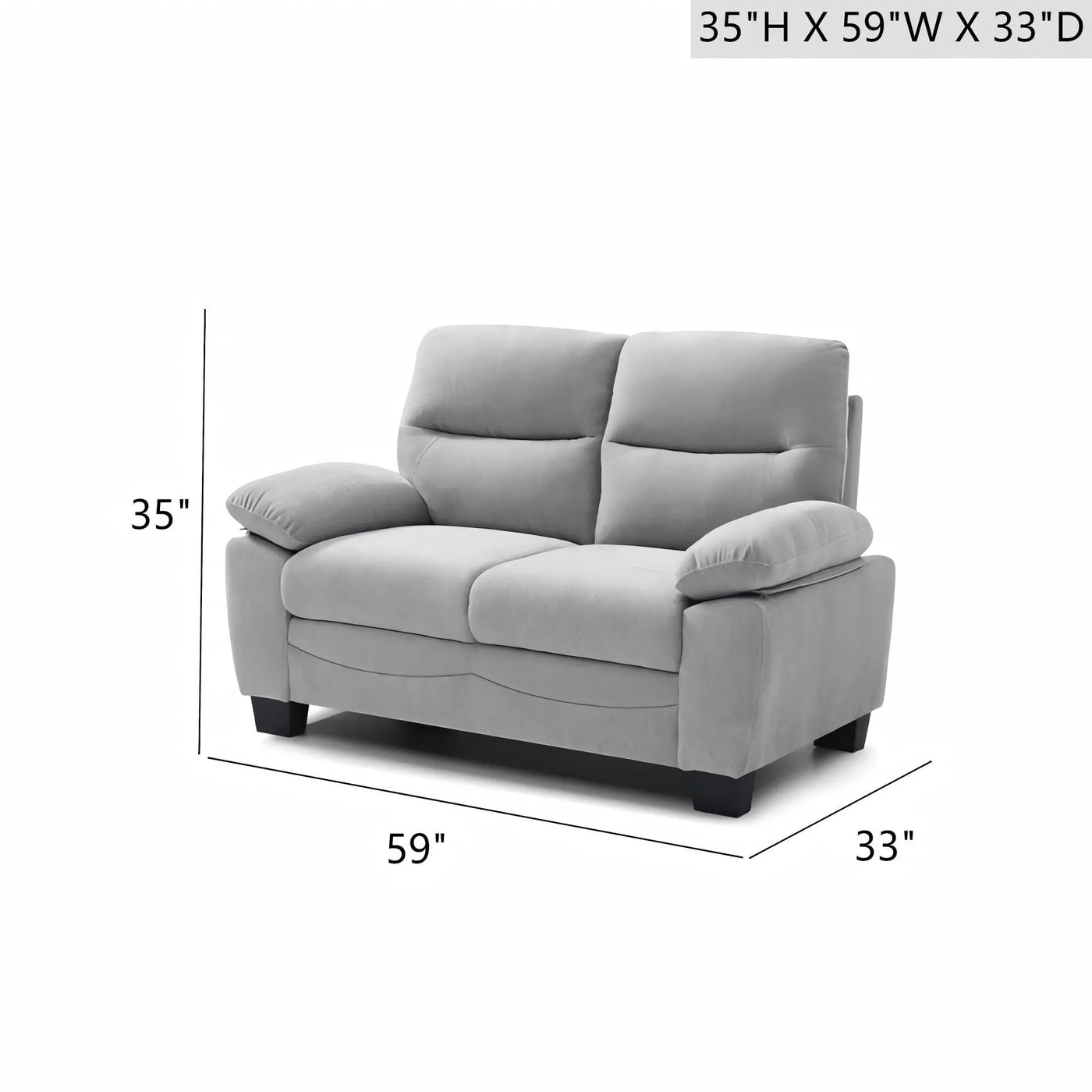 Summerton - Loveseat With Pillow Top Arms And Removable Back by HouseOfZazla