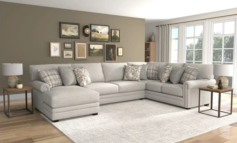 Livingston - Sectional With Comfort Coil Seating And Accent Pillows Included by Unique Piece Furniture