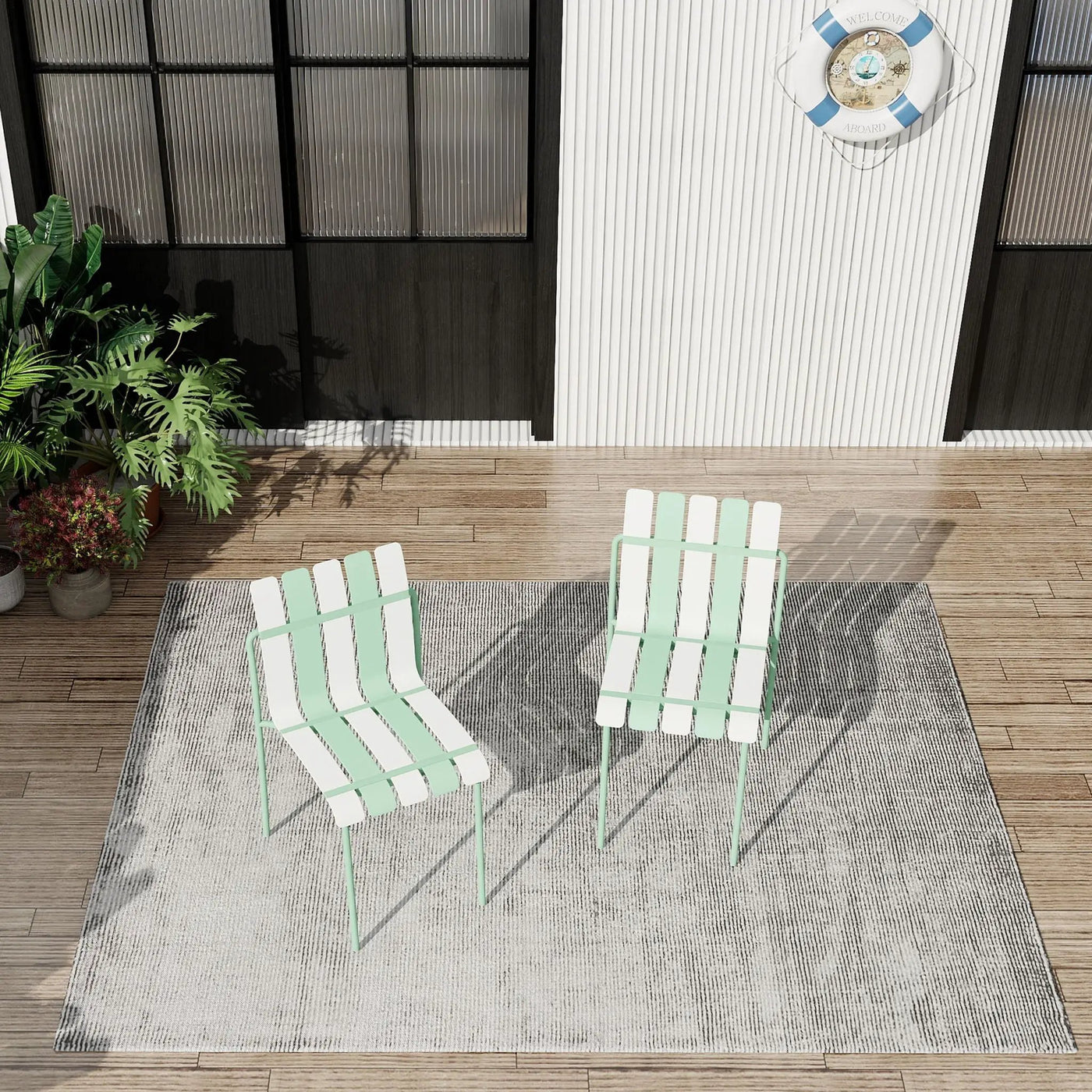 4 Piece Set Of Modern Color Block Designed Single Chairs by HouseOfZazla