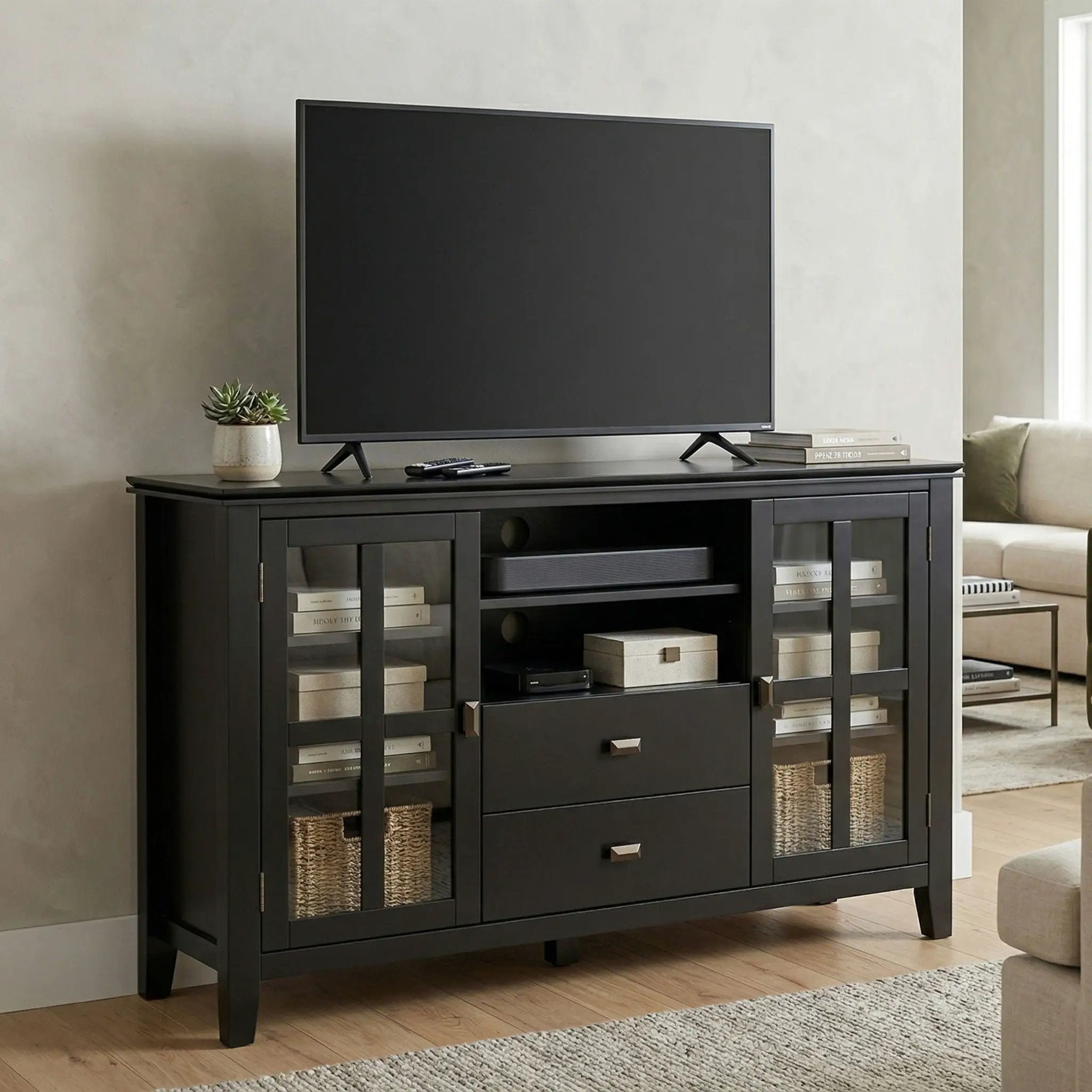 Artisan - Handcrafted, Tall TV Media Stand by Unique Piece Furniture