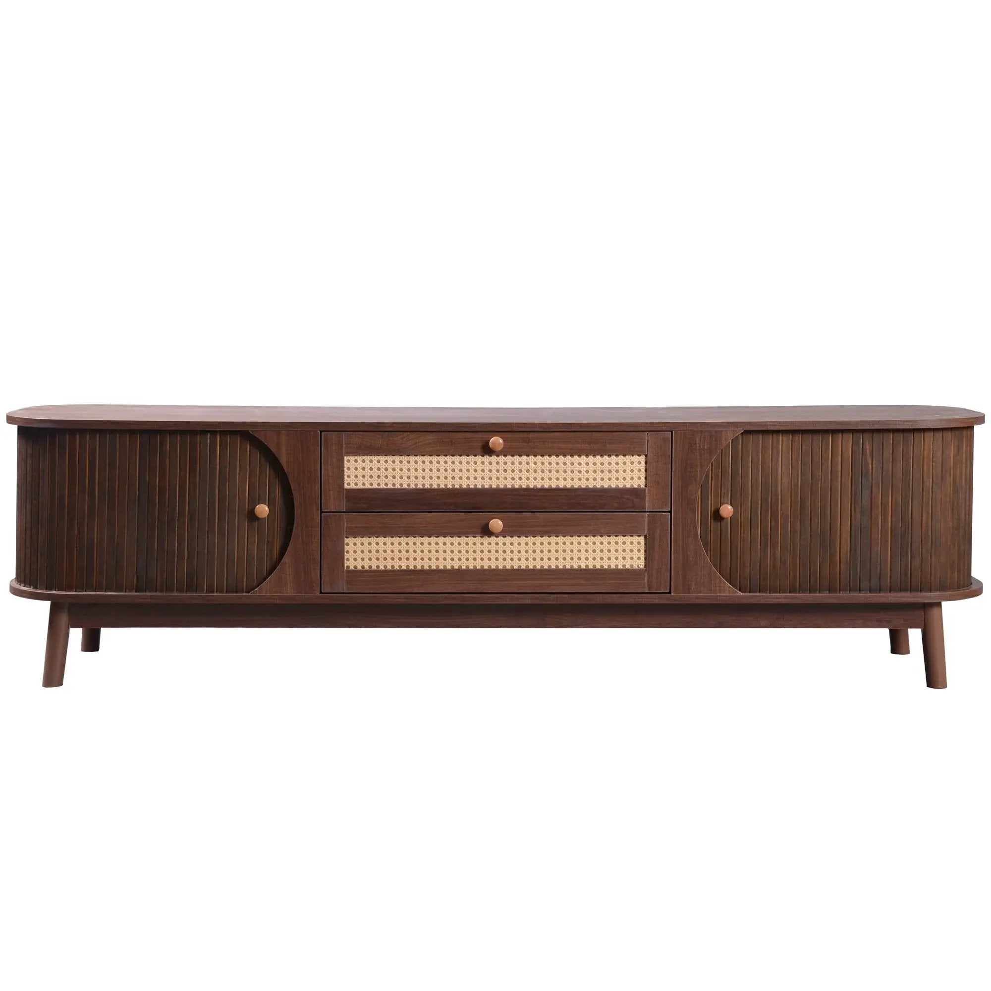 Modern Farmhouse Rattan TV Stand by BLAKHOM