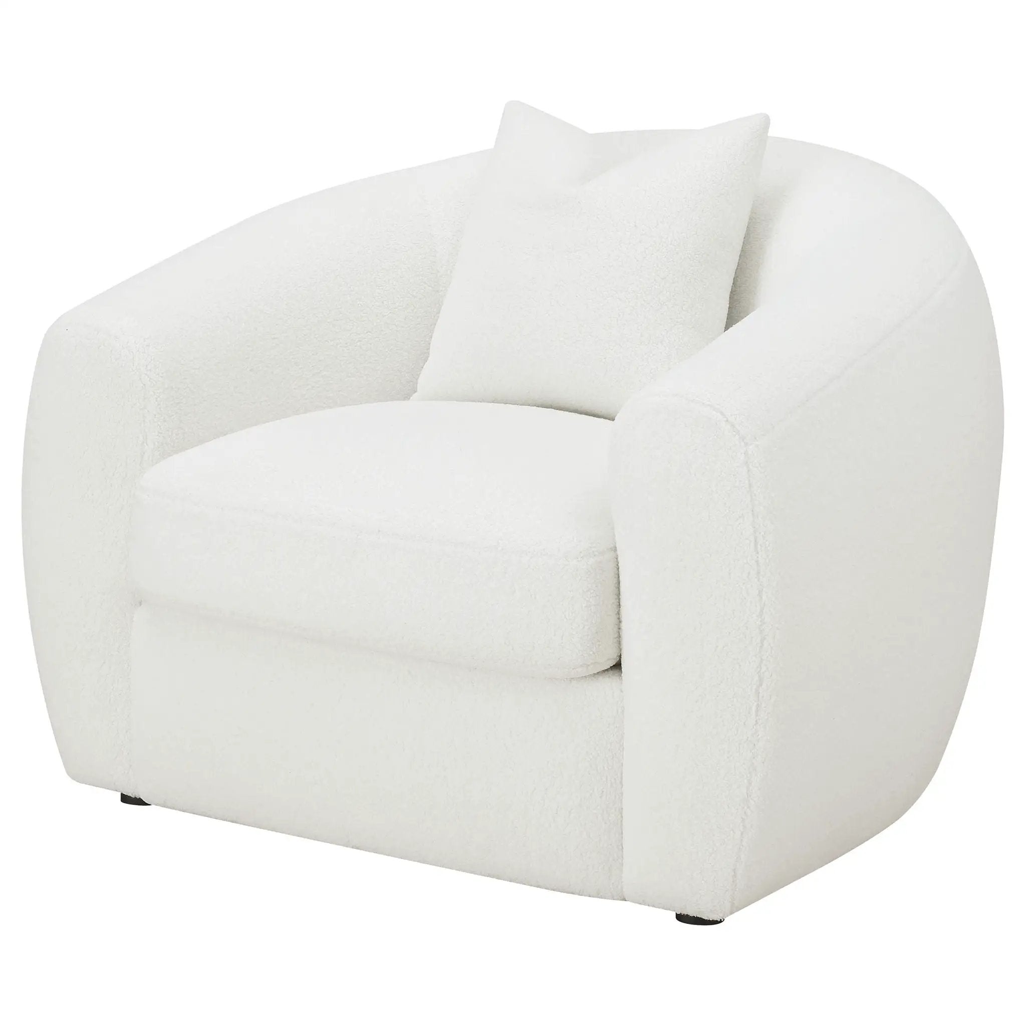 Isabella Faux Sheepskin Upholstered Accent Chair Natural by Unique Piece Furniture