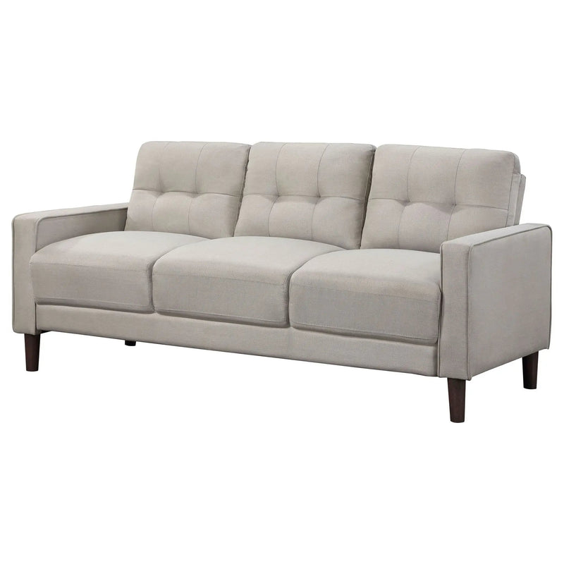 Bowen Upholstered Track Arm Tufted Sofa Beige by Unique Piece Furniture