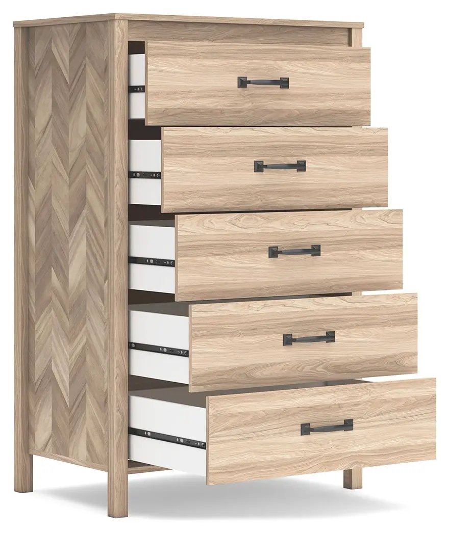 Battelle - Five Drawer Chest - Tan by Unique Piece Furniture