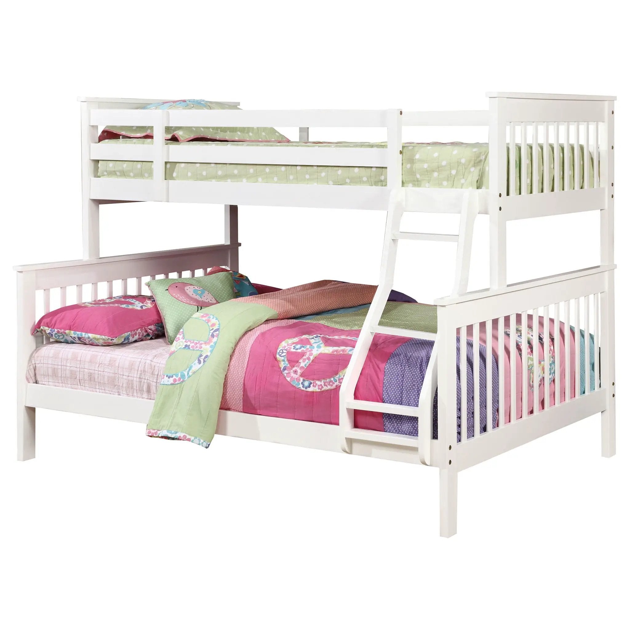Chapman Wood Twin Over Full Bunk Bed White by Unique Piece Furniture