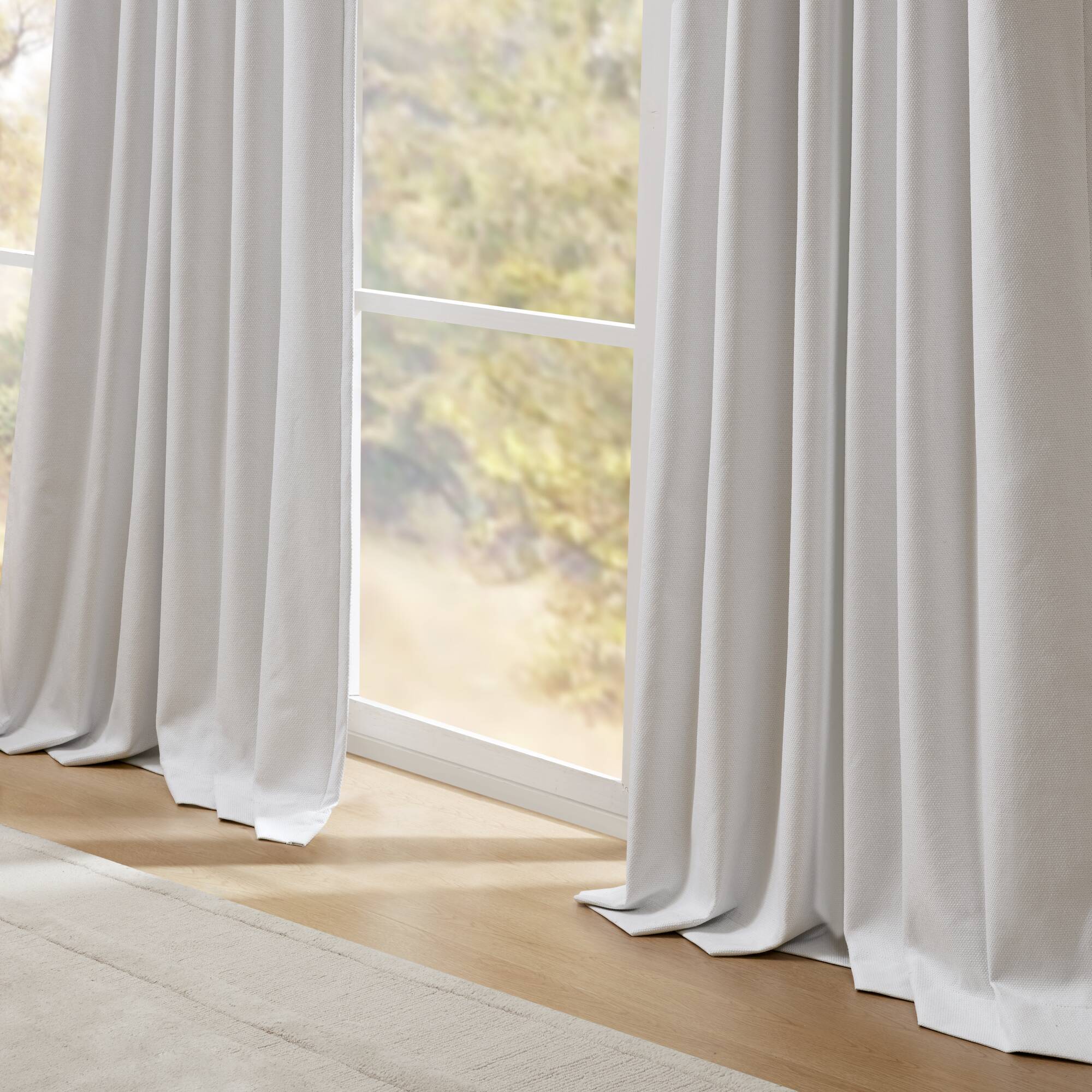 2-PK 52x84" Sound Blocking Total Blackout Curtain Panel Pair White by HouseOfZazla
