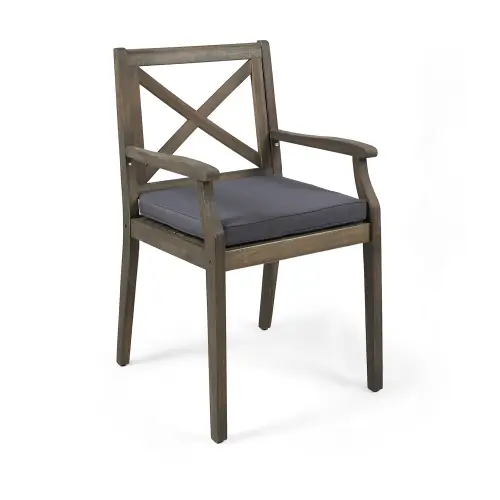 Perla Patio Dining Chair Set - 2 Pieces with Cushions by HouseOfZazla