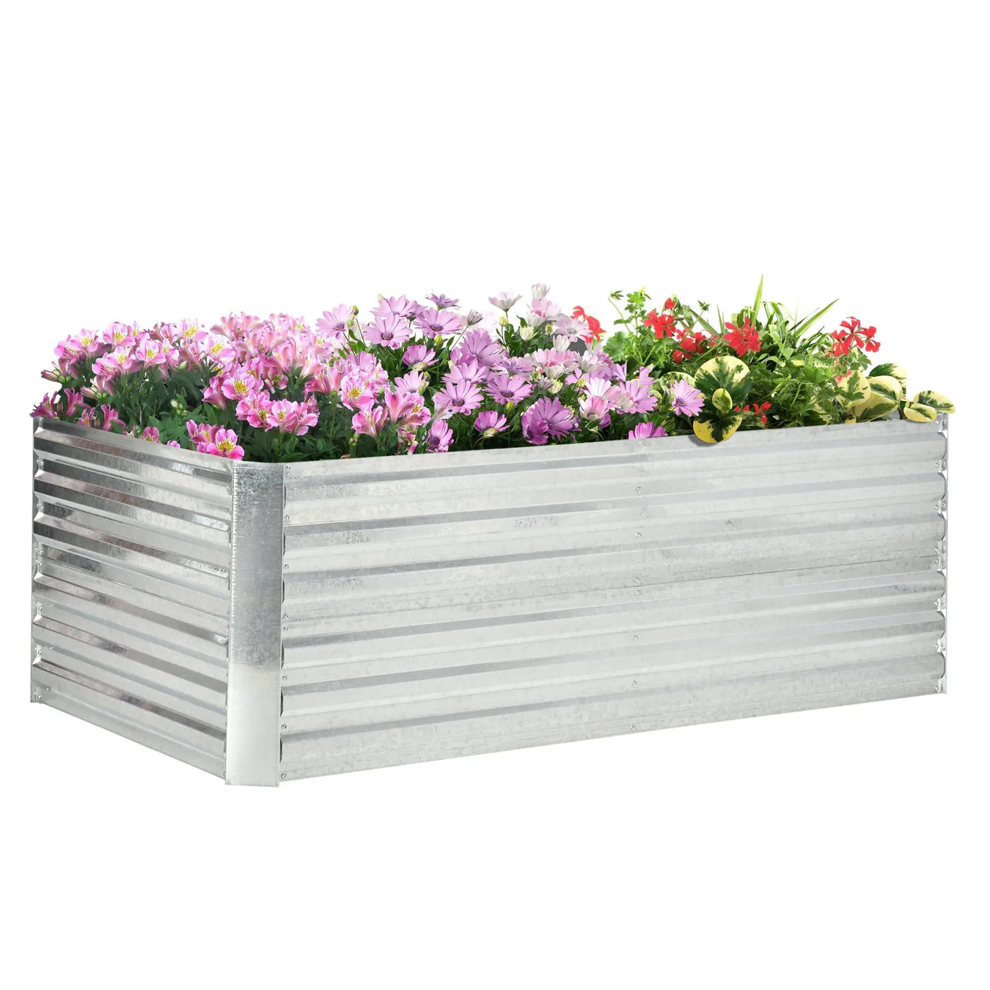 Outsunny Galvanized Raised Garden Bed Kit with Reinforcing Bars by HouseOfZazla