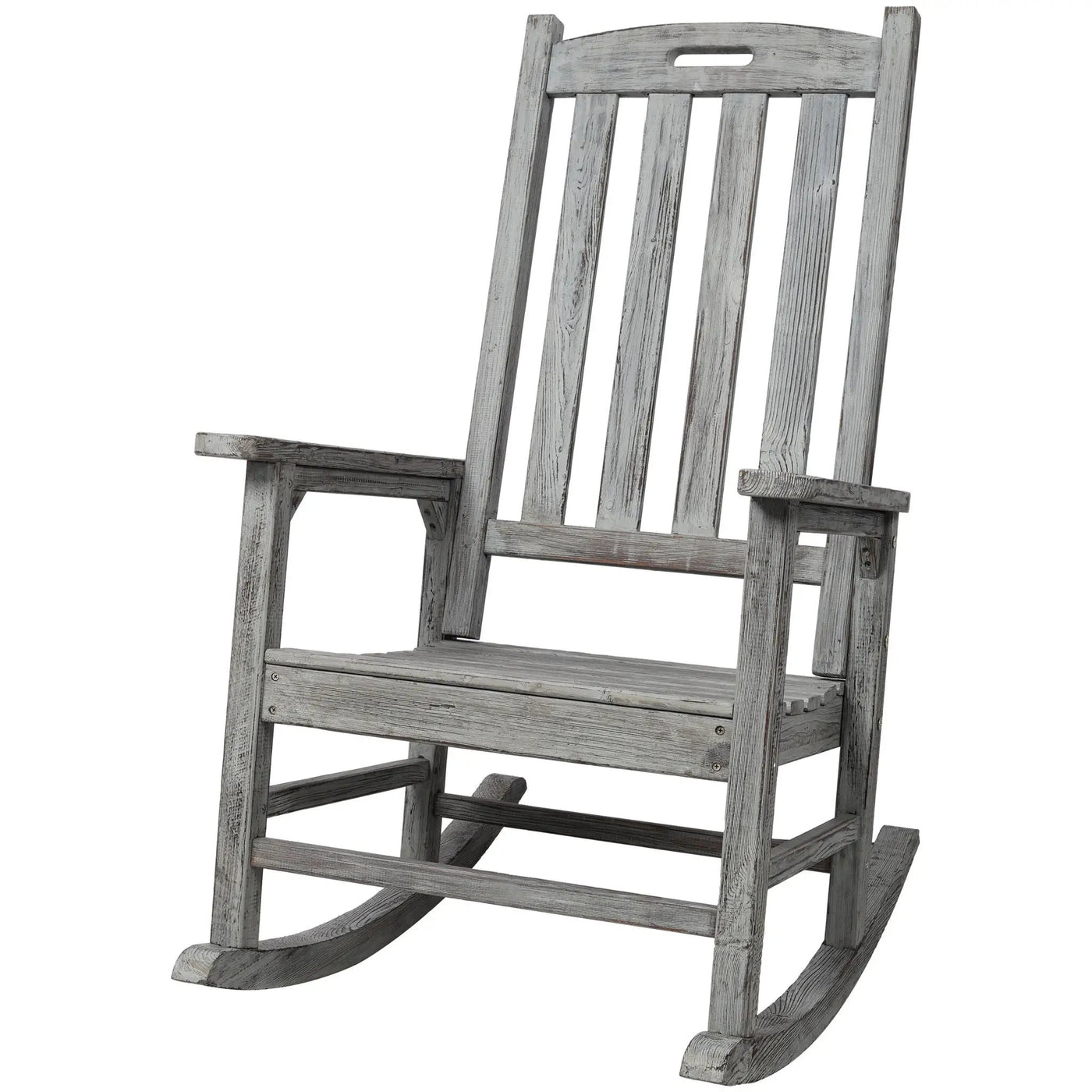 Oversized Porch Rocker Chair With Wide Seat And Tall Backrest by HouseOfZazla