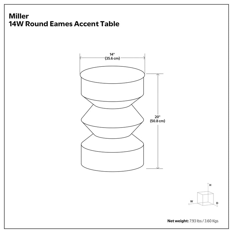 Miller - Side Table - Black / Brass by Unique Piece Furniture