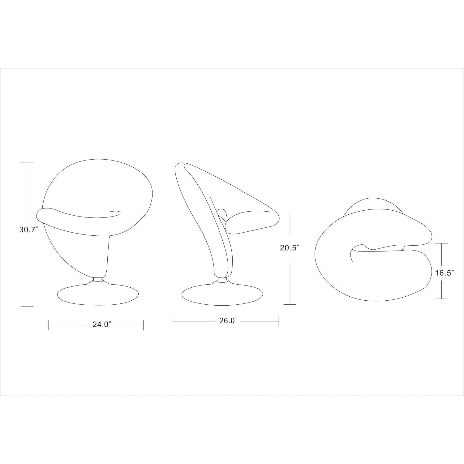 Curl - Swivel Lounge Chair by HouseOfZazla