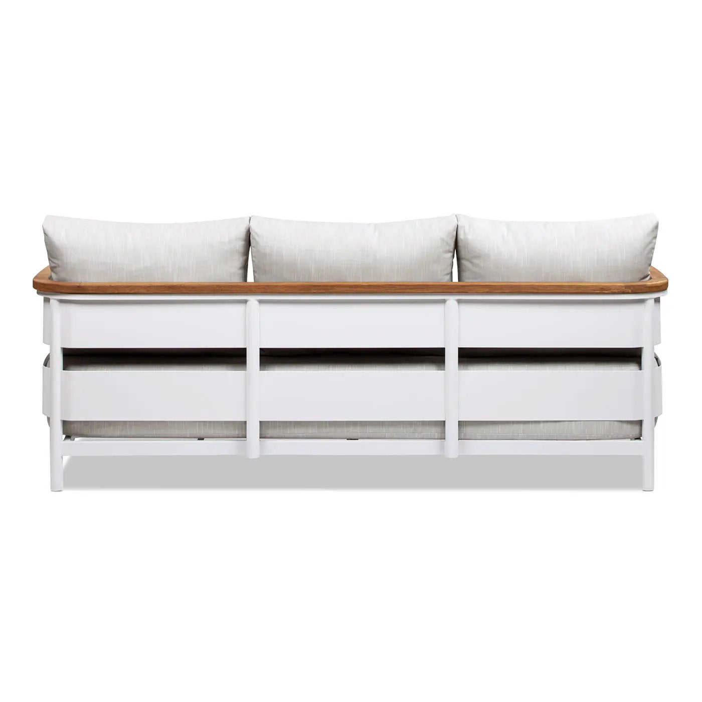 Rhodes 2pc Teak & Aluminum Outdoor Sofa and Coffee Table Set by HouseOfZazla