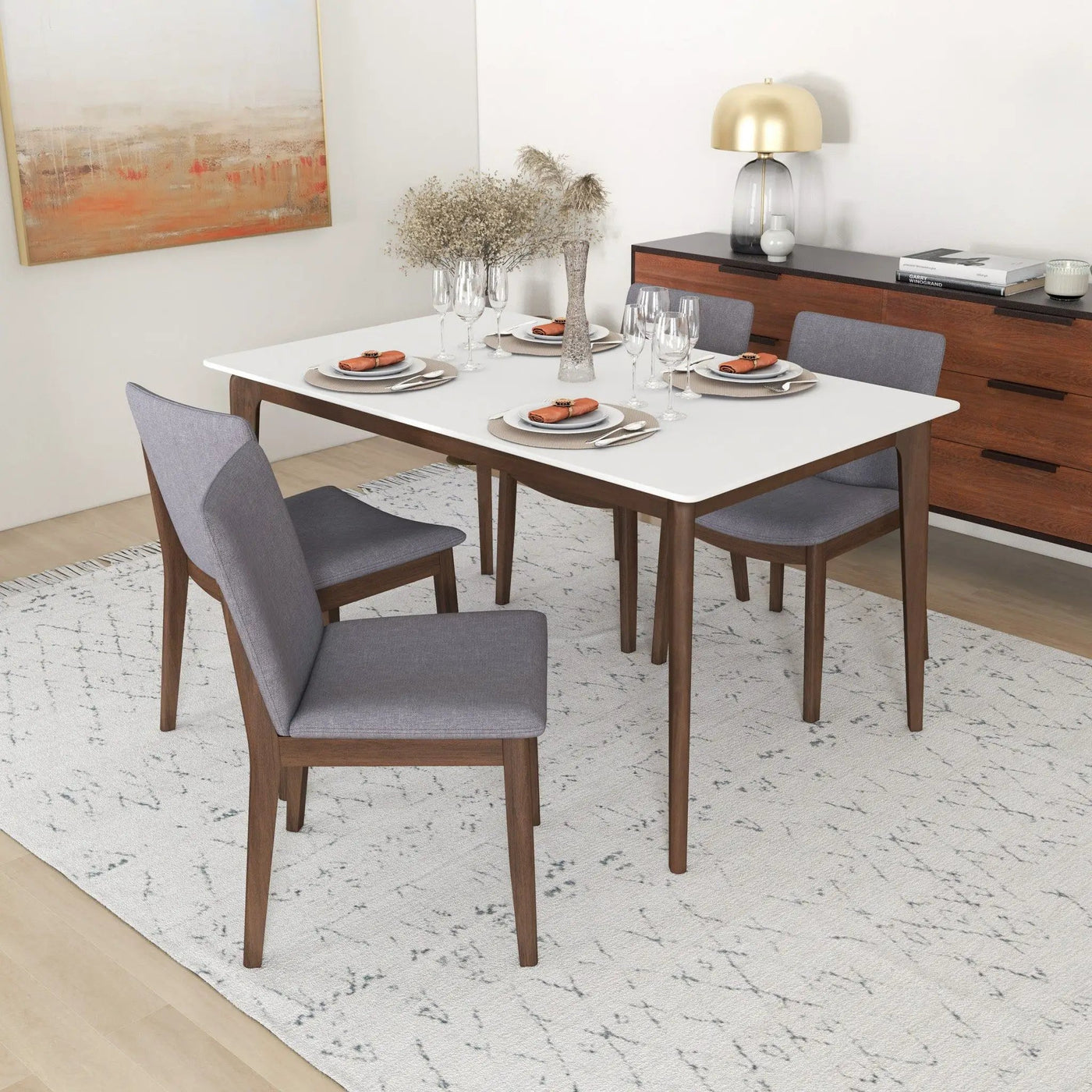 Laura - Mid-Century Modern Solid Wood Dining Chair (Set of 2) by Unique Piece Furniture