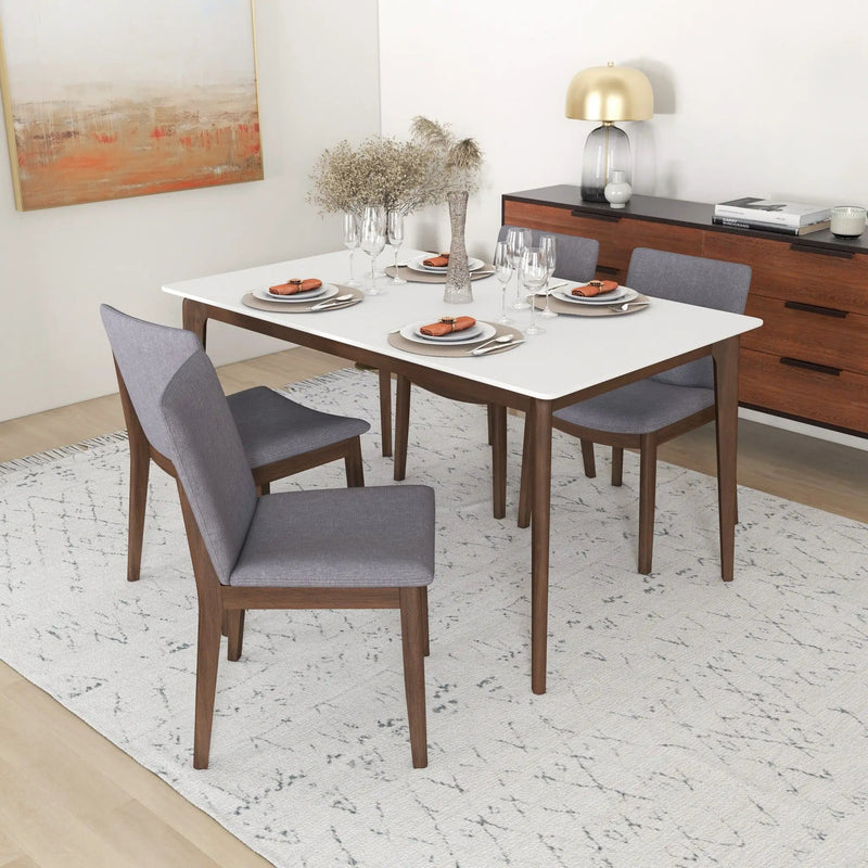Laura - Mid-Century Modern Solid Wood Dining Chair (Set of 2) by HouseOfZazla