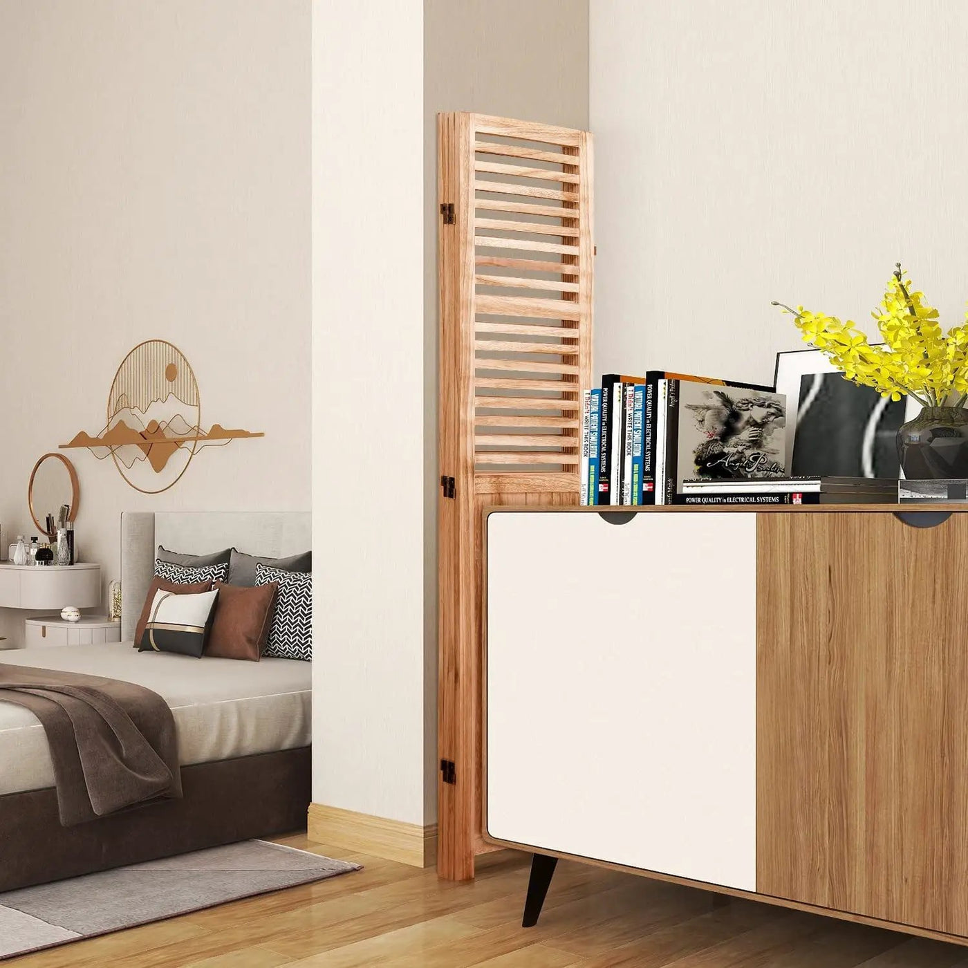 Expertly Designed Panel Folding Room Divider by HouseOfZazla