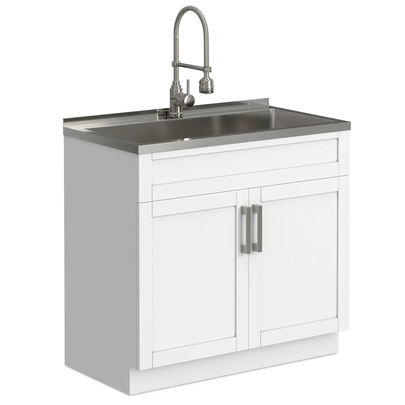 Hennessy - Deluxe Laundry Cabinet With Faucet And Stainless Steel Sink by HouseOfZazla