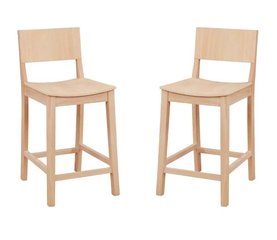 LINON HOME DECOR - DEVIN COUNTER STOOL UNFINISHED (SET OF 2) - CS279UNF02KD by Selzalot