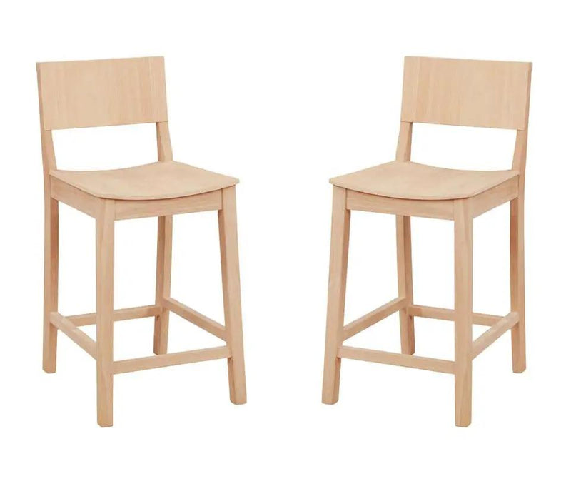 LINON HOME DECOR - DEVIN COUNTER STOOL UNFINISHED (SET OF 2) - CS279UNF02KD by Selzalot