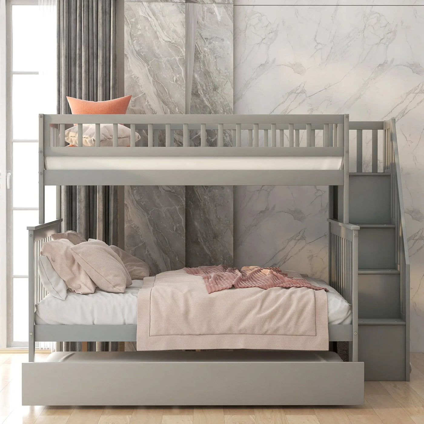 Bunk Bed With Staircase by HouseOfZazla