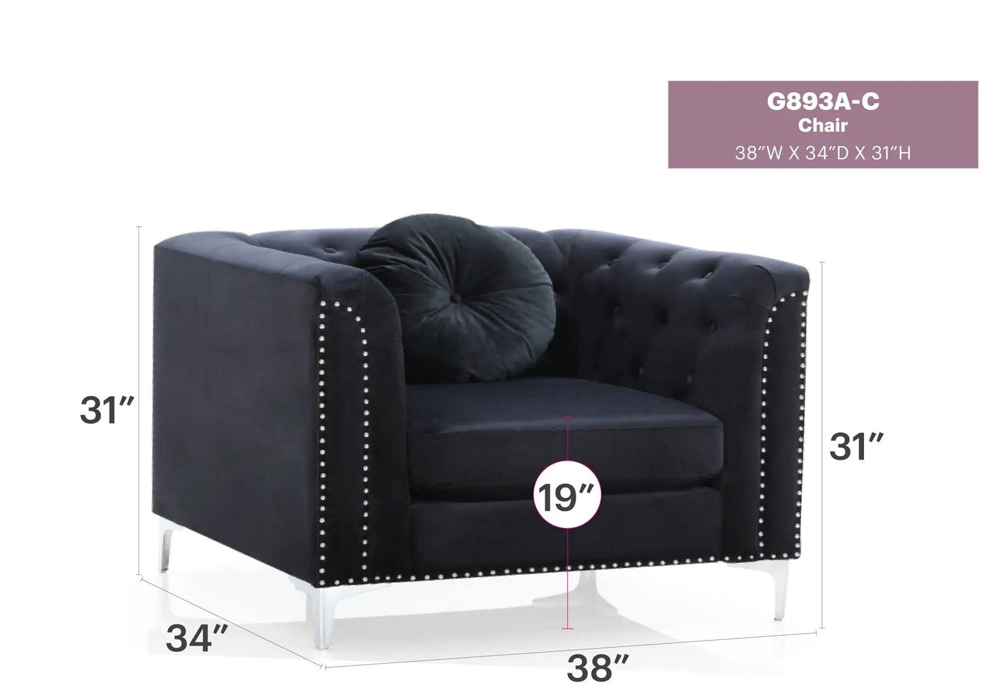 Contemporary Sloped Arm Chair by HouseOfZazla