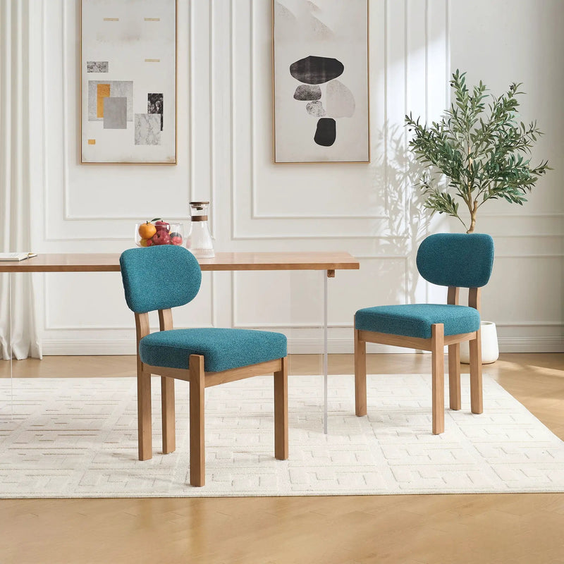 Dining Chairs With Ergonomic Backrest And Adjustable Feet (Set of 2) by Unique Piece Furniture