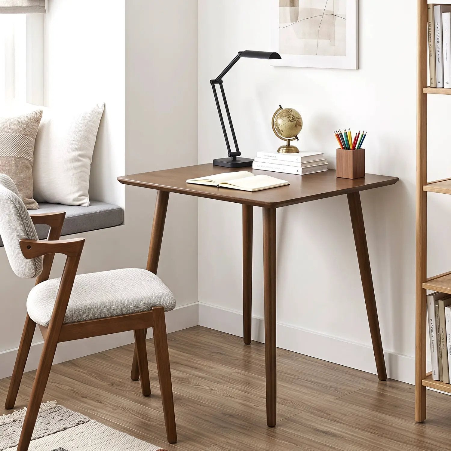 27.5" Square Dining Table for 2-4 People - Walnut by DirectDeals
