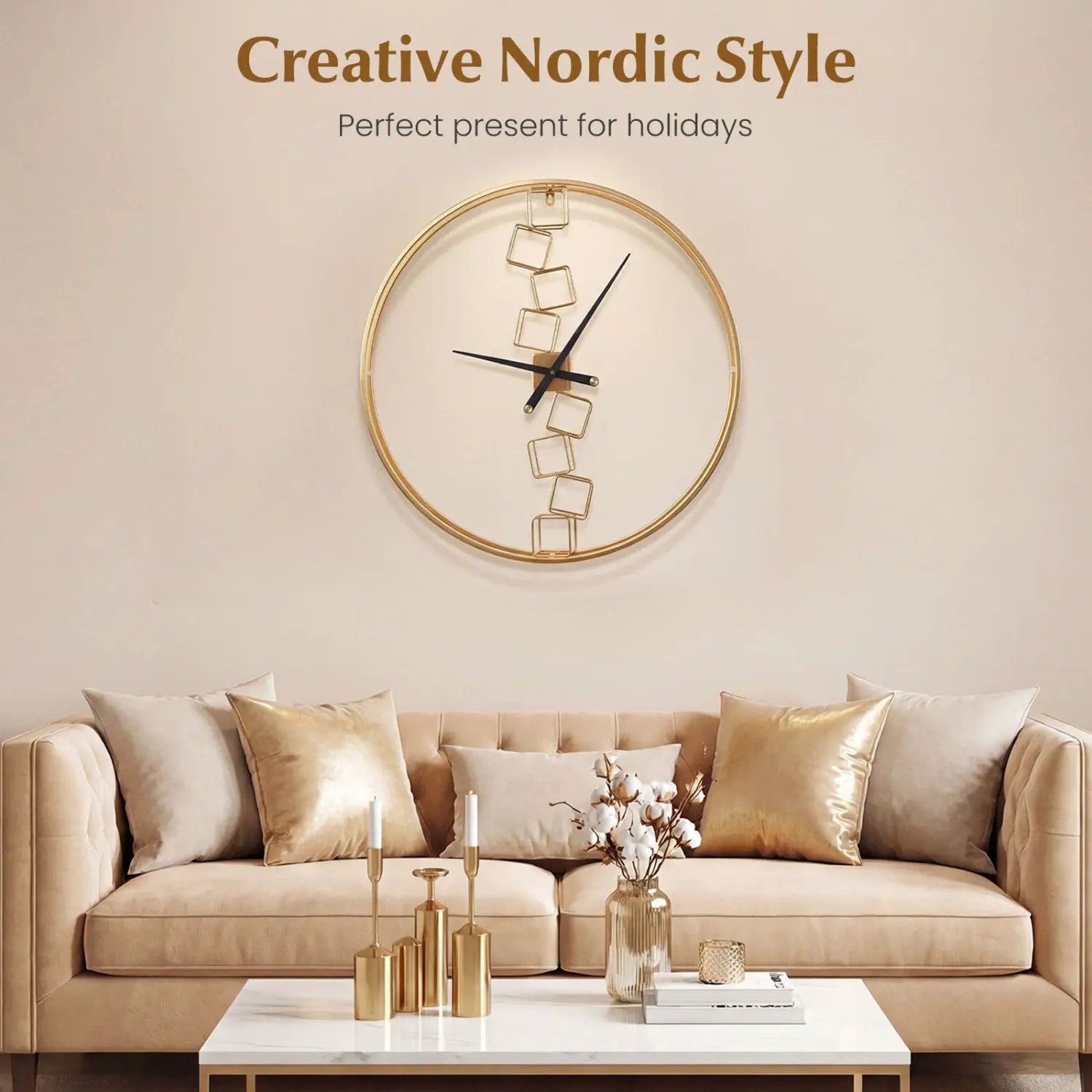 27 Inch Large Wall Clock for Living Room Bedroom Kitchen by DirectDeals