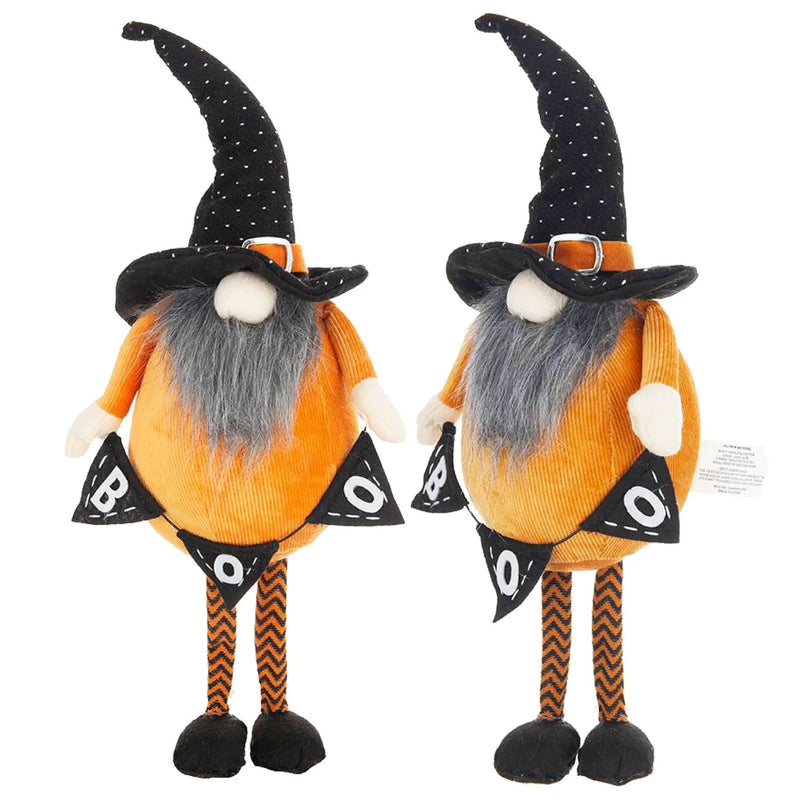 Standing Gnome With Gnome & Holding Banner, For Halloween Decor by HouseOfZazla