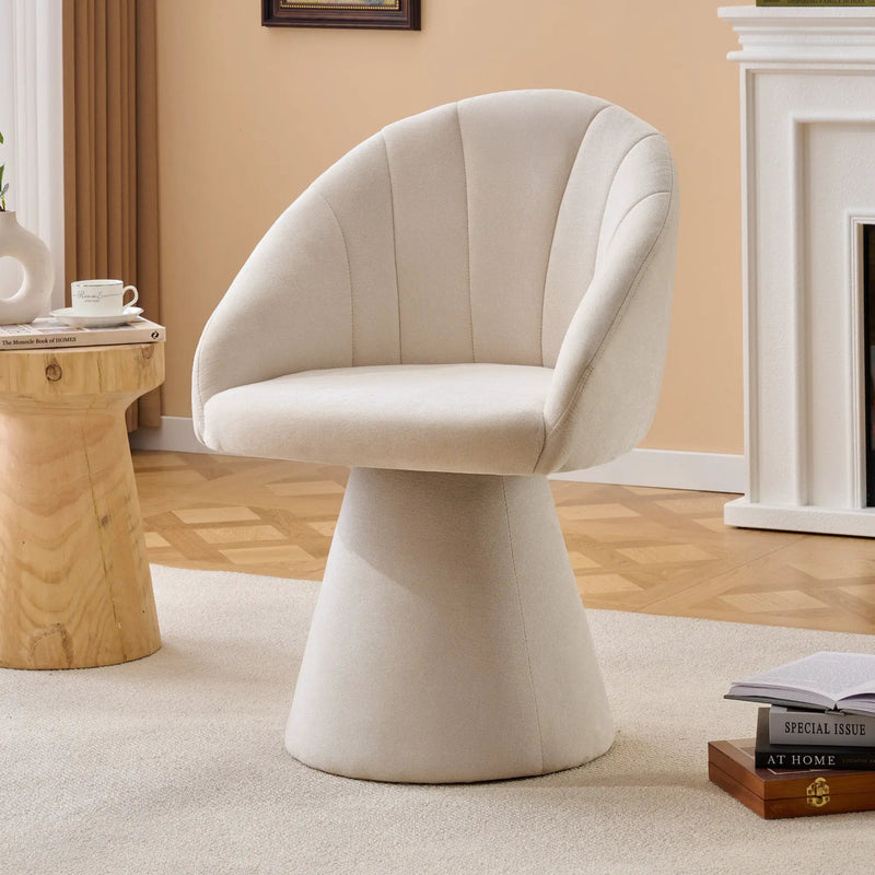 Chenille Fabric Swivel Accent Armchair by HouseOfZazla