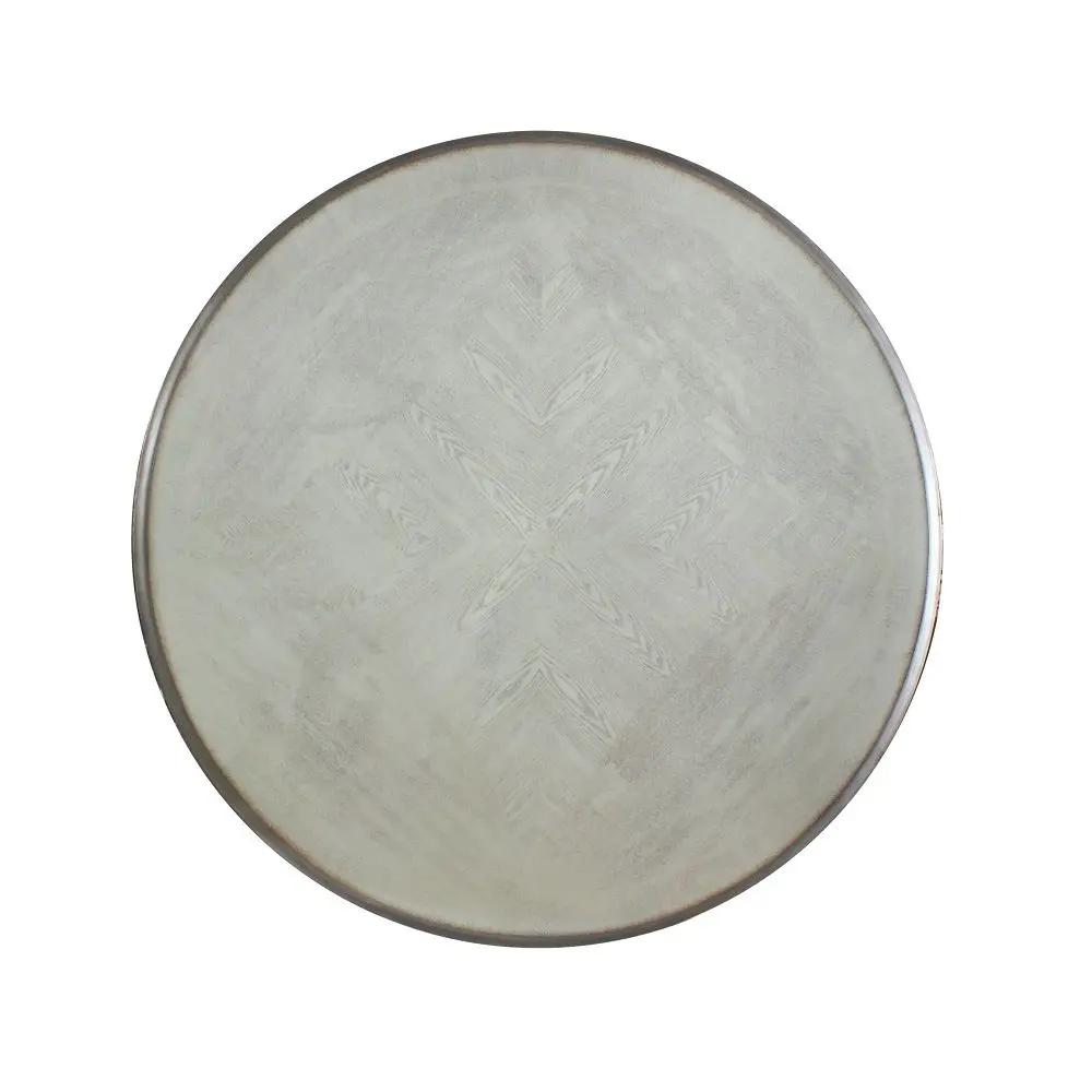 Dresden - Round Pedestal Dining Table - Vintage Bone White by Unique Piece Furniture
