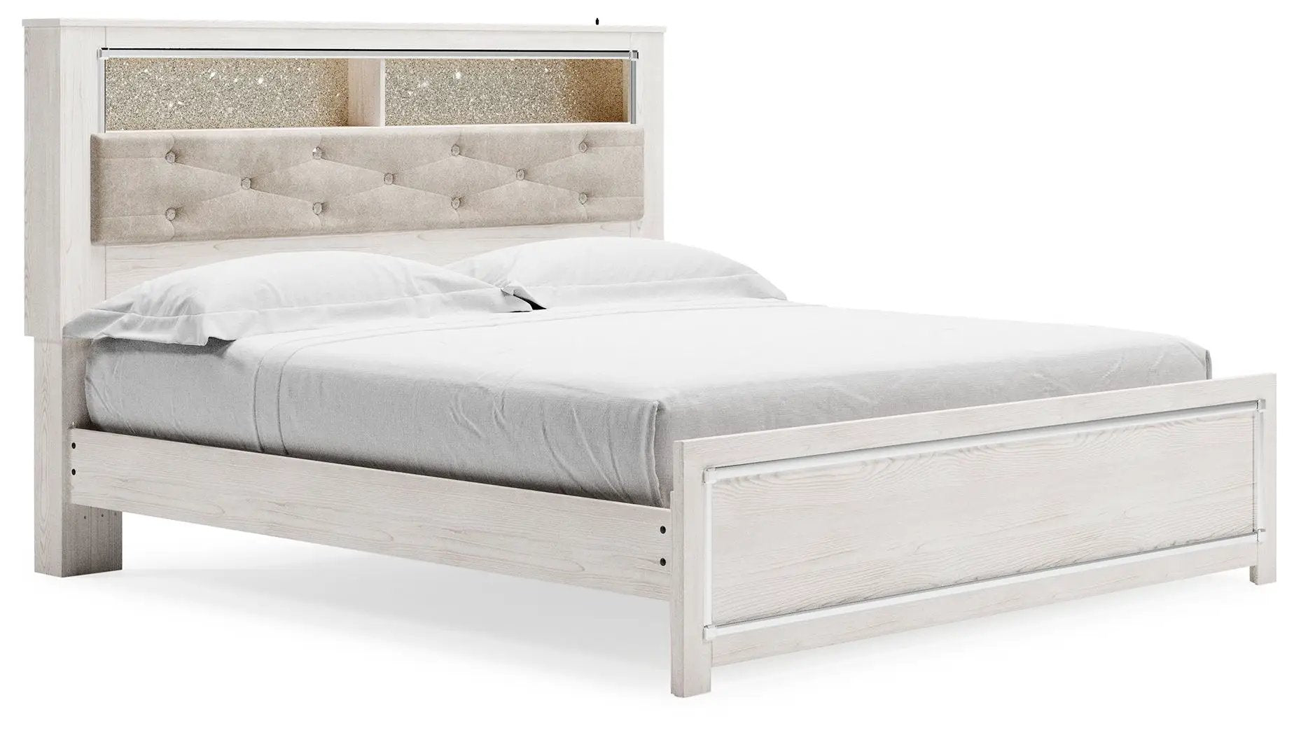 Altyra - King Bookcase Panel Bed - White by Unique Piece Furniture