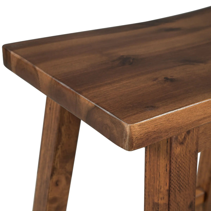 Rustic 3 Piece Stationary Kitchen Island Set With 2 Seatings, With 2 Open Shelves by HouseOfZazla