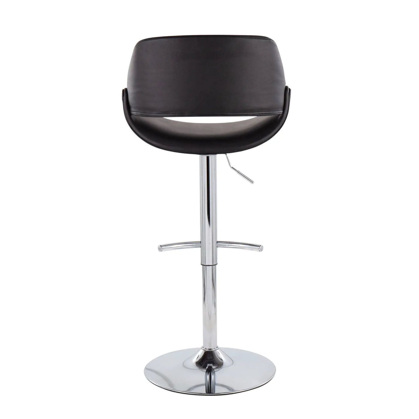 Fabrico - Contemporary Adjustable Bar Stool With Rounded T Footrest (Set of 2) by HouseOfZazla
