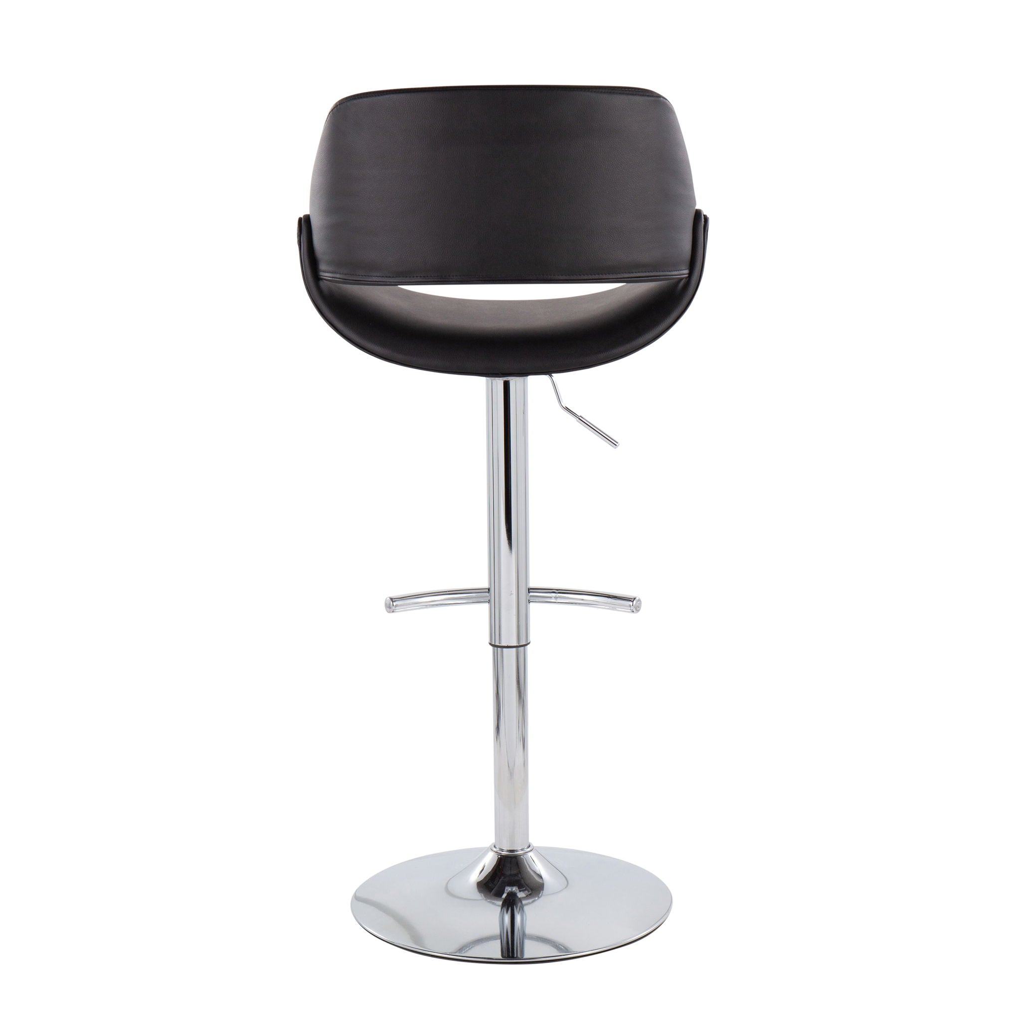 Fabrico - Contemporary Adjustable Bar Stool With Rounded T Footrest (Set of 2) by Unique Piece Furniture