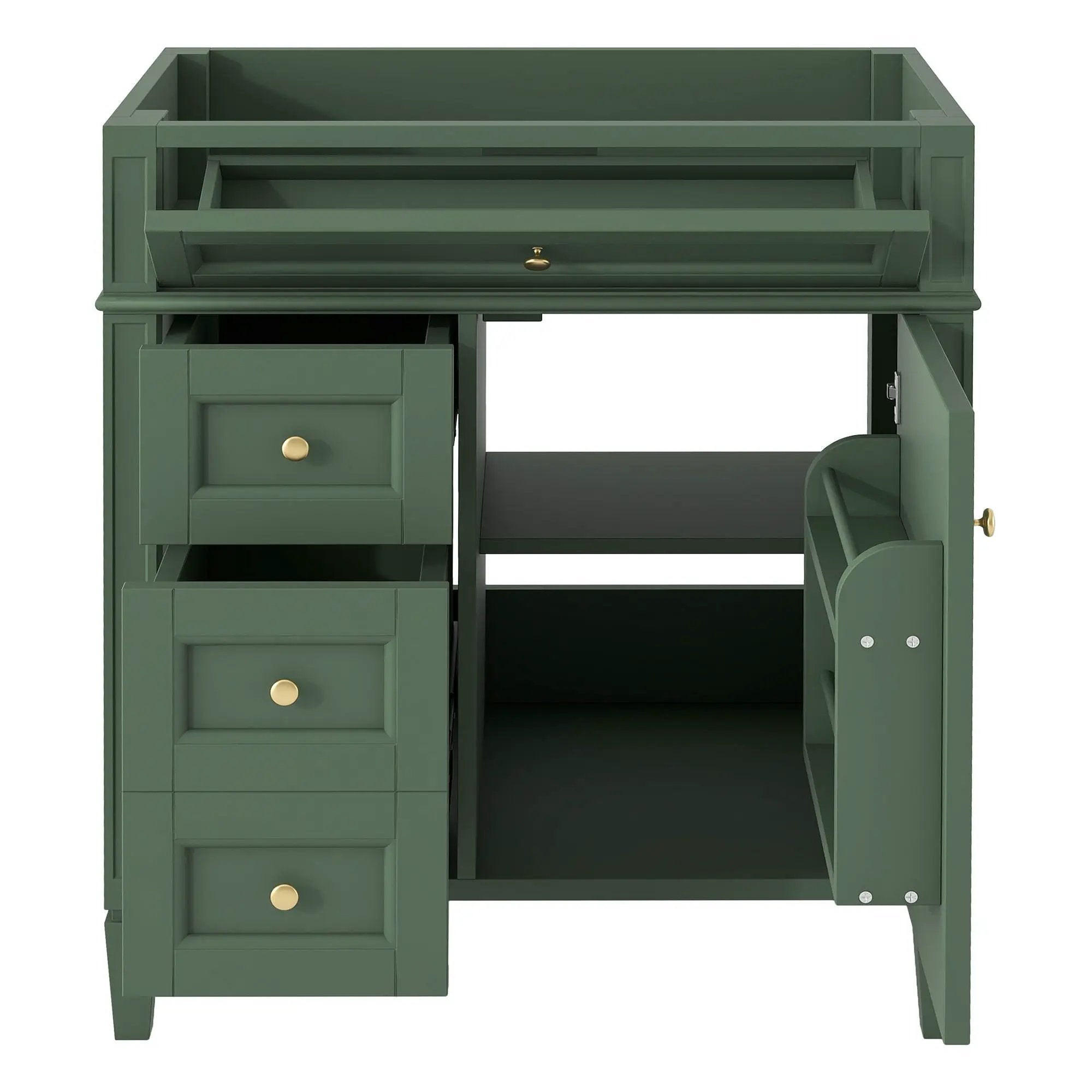 Bathroom Vanity With 2 Drawers And Tip-Out Drawer, Storage Cabinet
