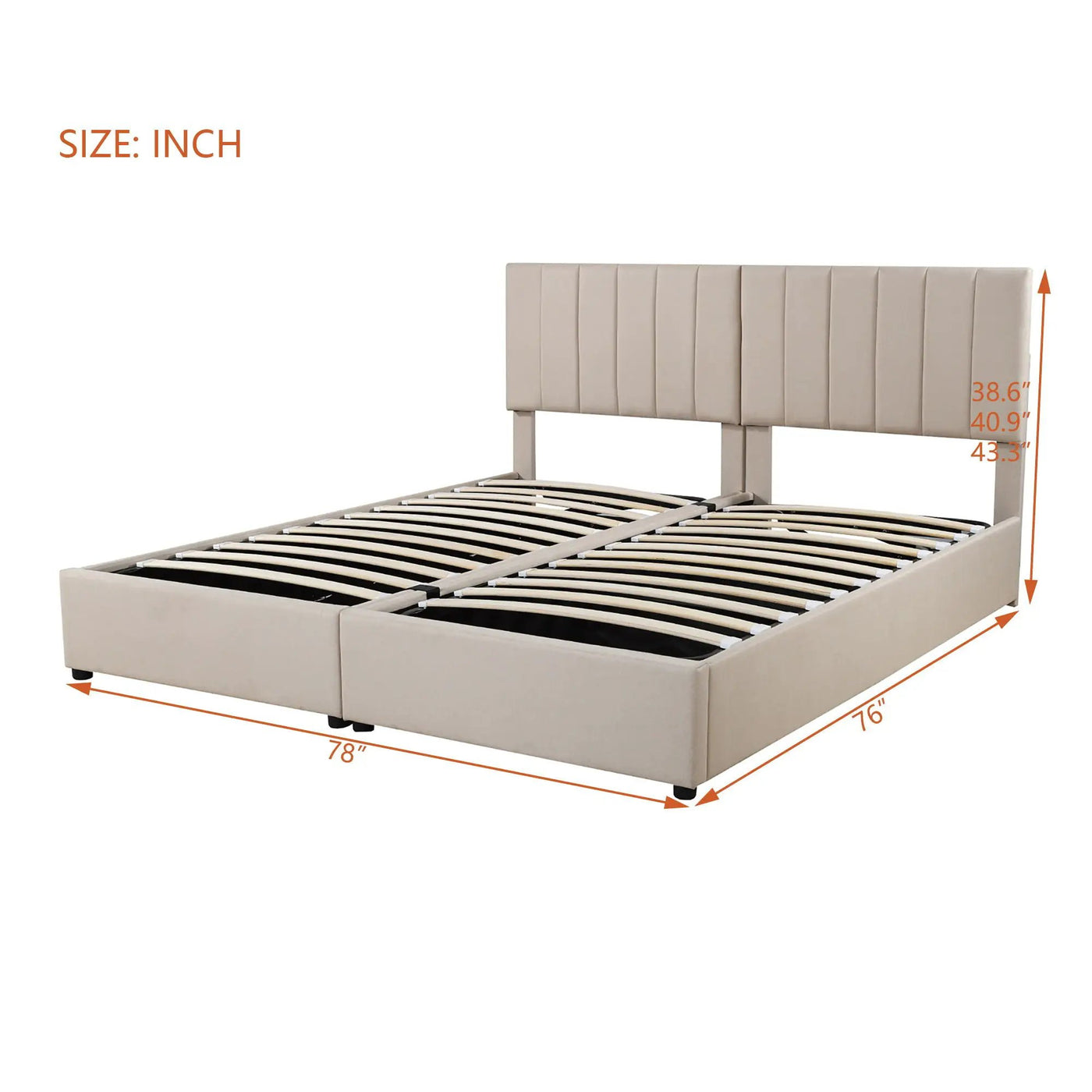 Upholstered Platform Bed With A Hydraulic Storage System by HouseOfZazla