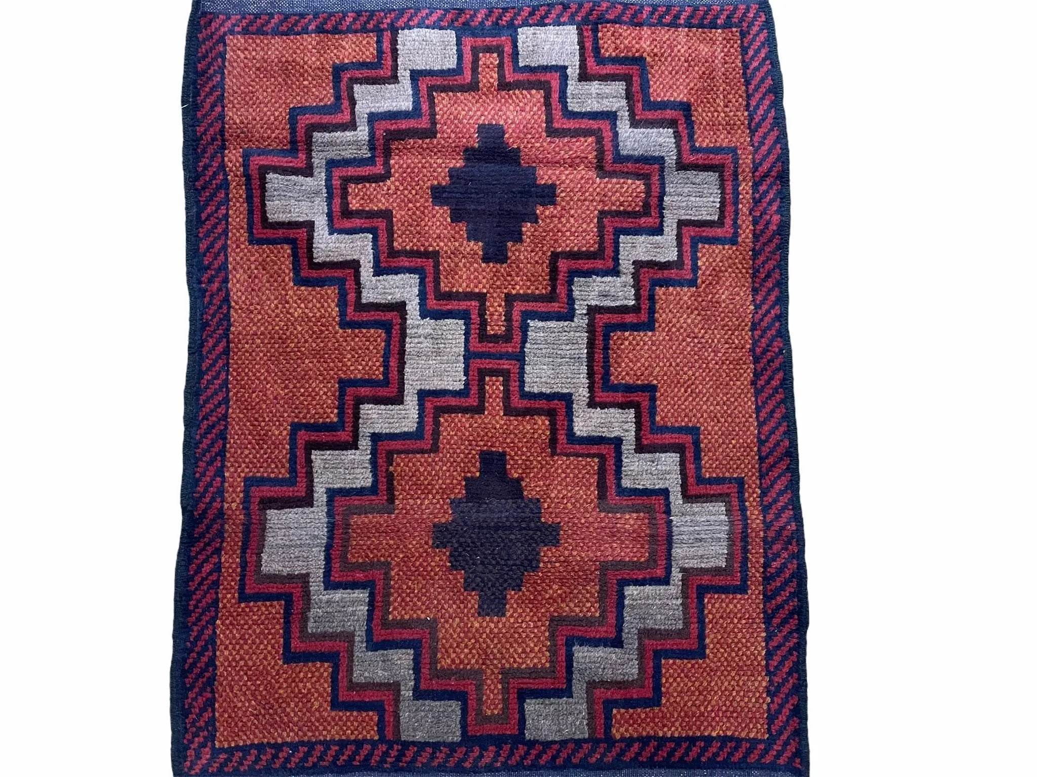 3X5 Vintage Handmade Tribal Wool Rug Balouchi Rug Afghan Rug Red 2' 8" X 4' 8" by Jewel Rugs