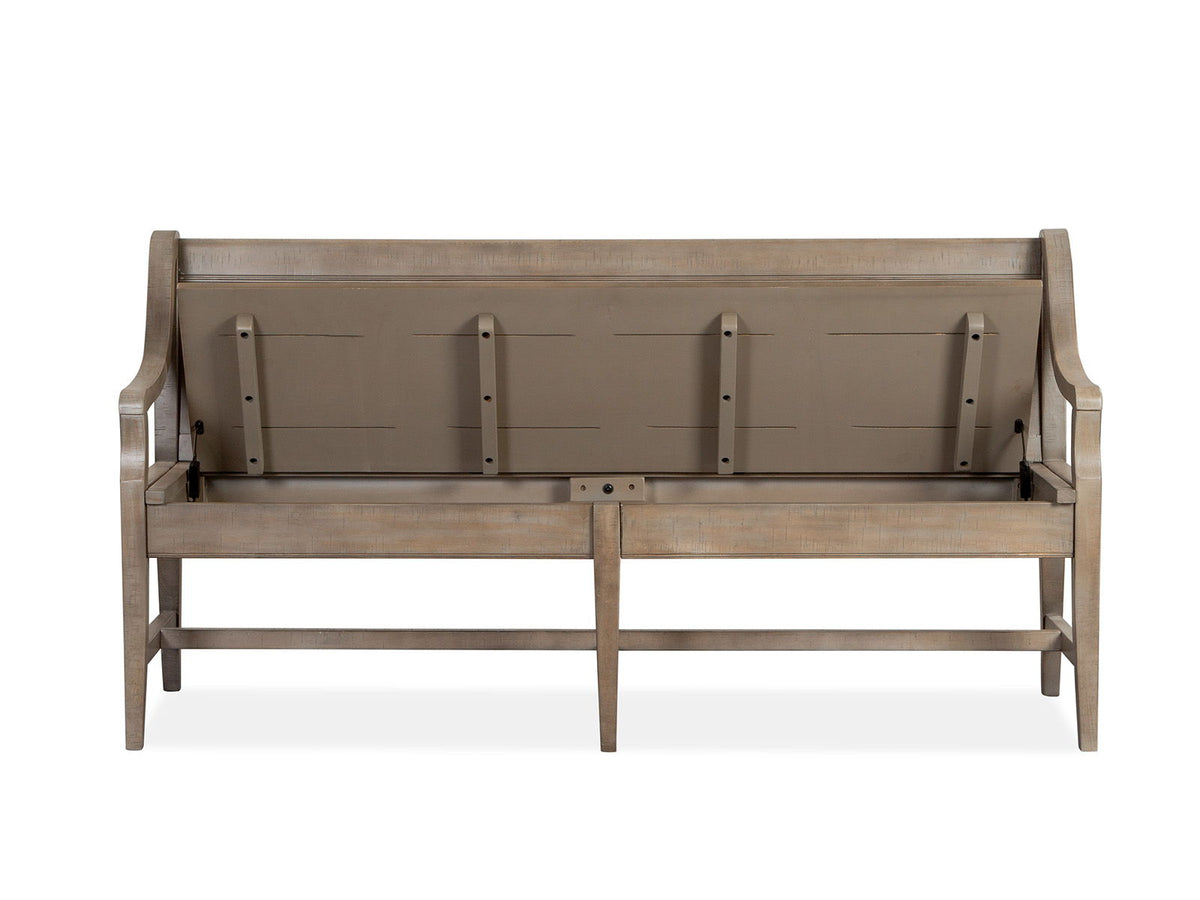 Paxton Place - Bench With Back - Dovetail Gray, photo 3 of 7