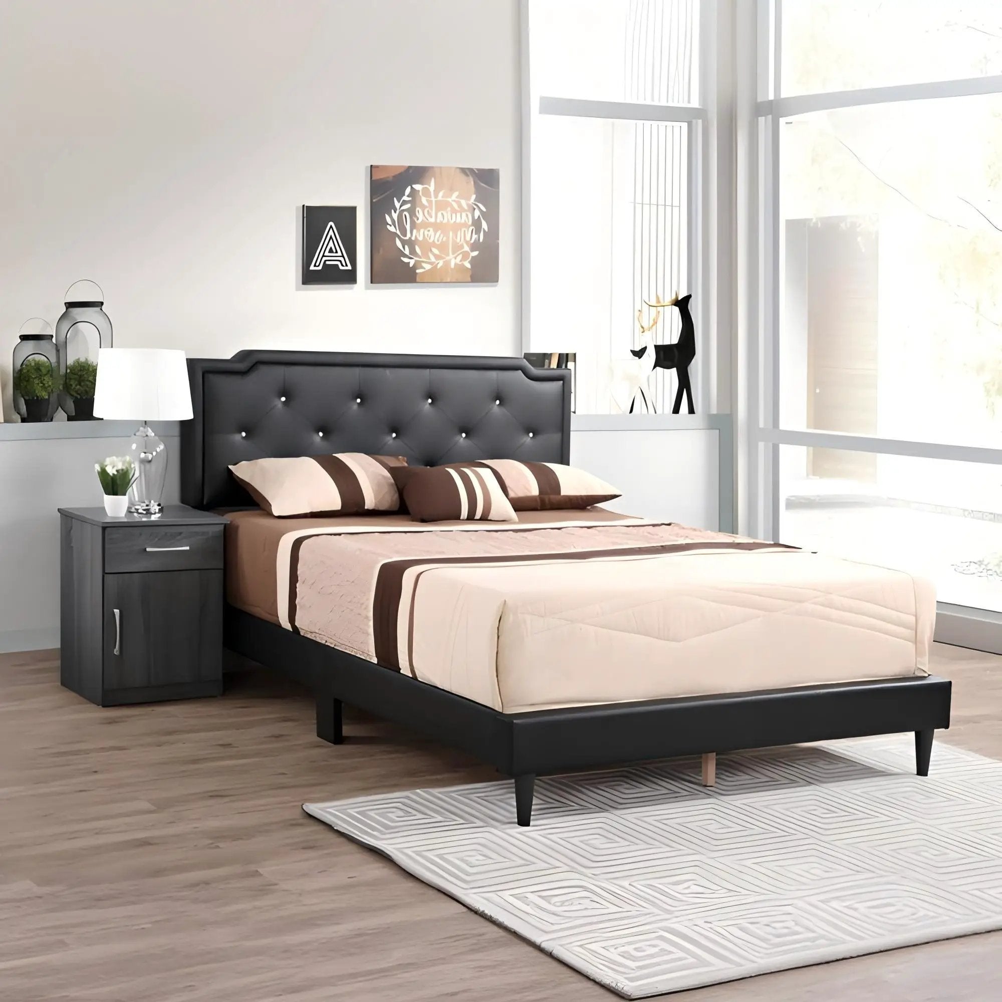 Button Tufted Bed Charming For Cozy Spaces by Unique Piece Furniture