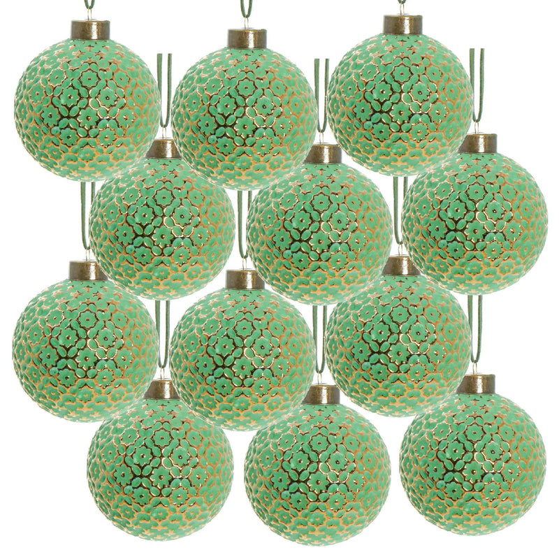 Christmas Ball Ornaments, Glass Decorative Hanging Ball Christmas Tree Ornaments For Holiday Party Decorations by HouseOfZazla