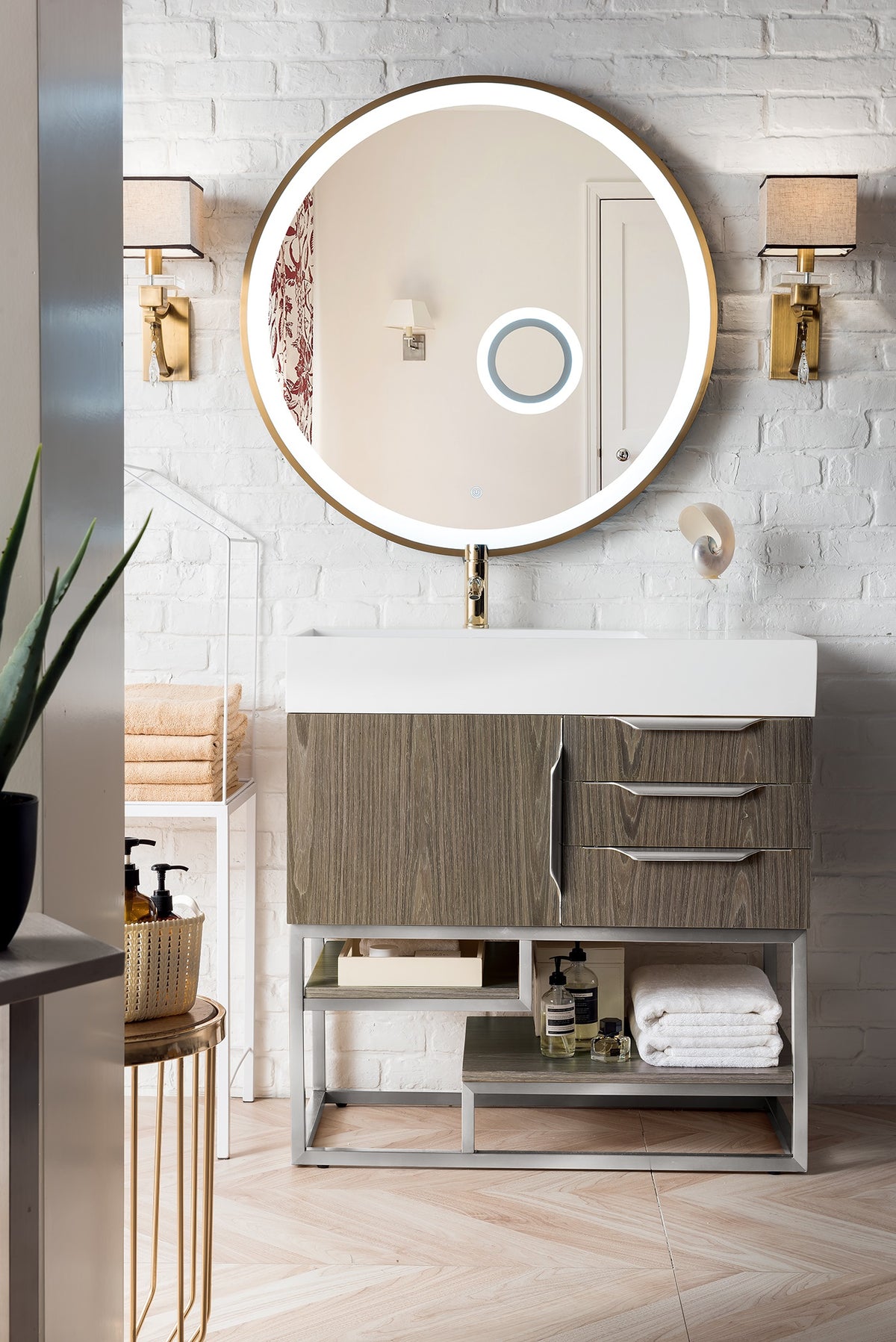 James Martin Columbia 36" Single Bathroom Vanity, Ash Gray, view 9