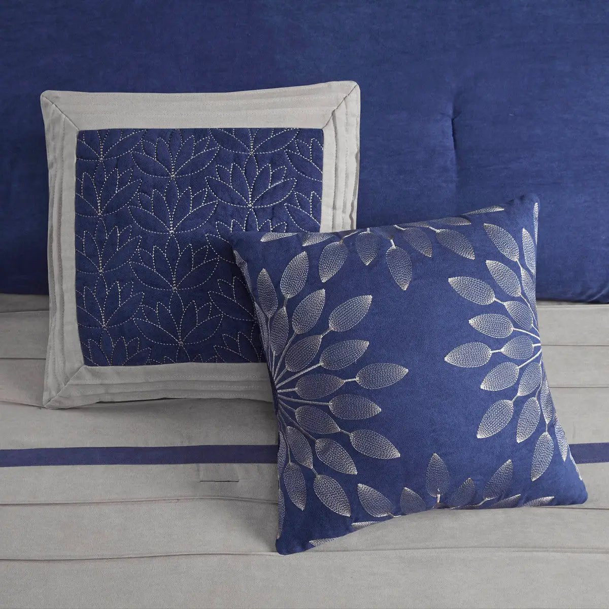 7 PC Pieced Faux Suede Comforter Set by HouseOfZazla