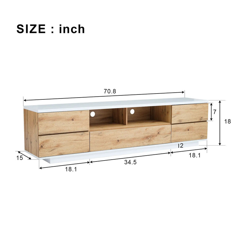 Modern TV stand with Multi-Functional Storage by BLAKHOM