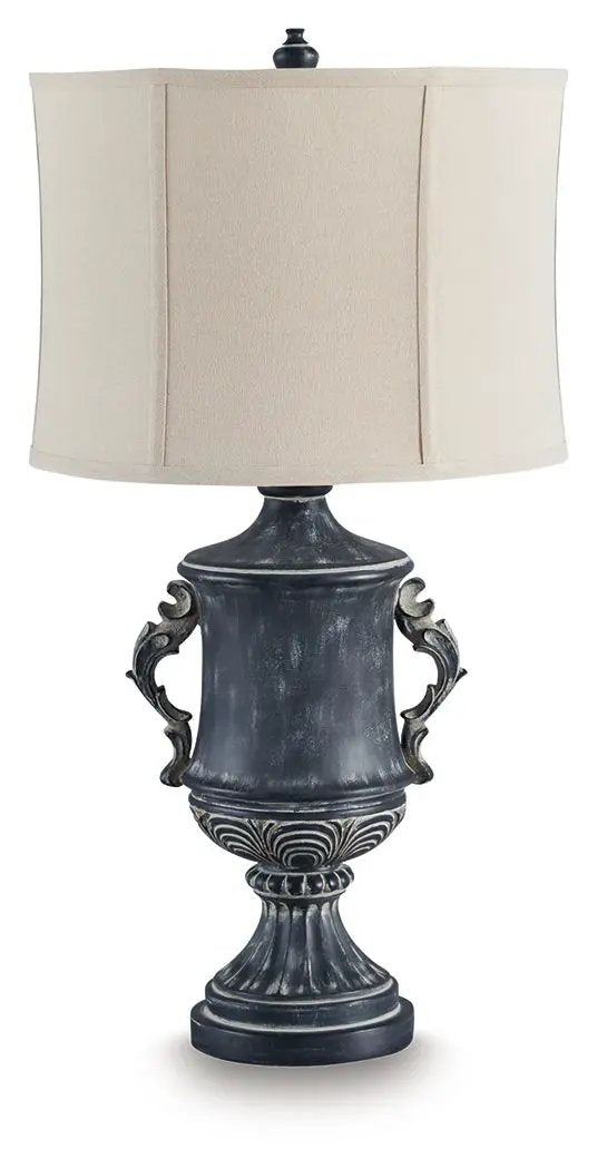 Morvanford - Poly Table Lamp - Antique Black by Unique Piece Furniture