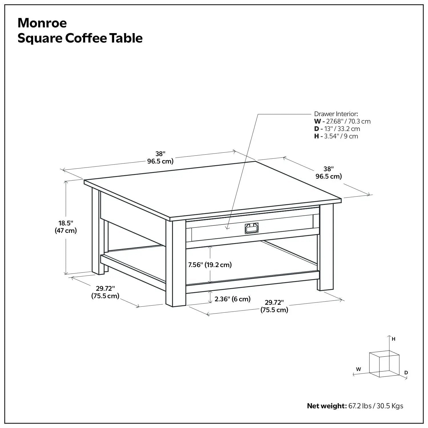 Monroe - Handcrafted Side Table by Unique Piece Furniture